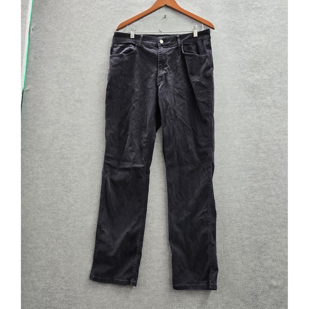 Woolrich Men Pants 34X32 Black Twill‎ Green Label 31" Inseam